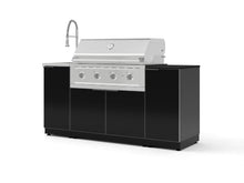 NewAge Products Classic Series 5PC Aluminum Black Modular Outdoor Kitchen Grill Island with 40" Performance Grill NG - 24"D x 72"W x 57.15"H