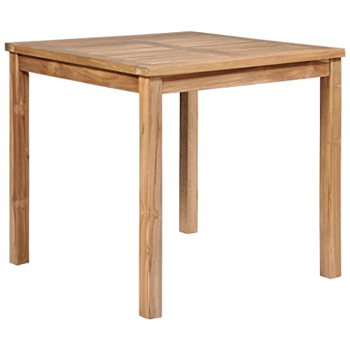 KTHLBRH Outdoor Patio Table Outdoor Furniture Patio Dining Table Patio Table 31.5"x31.5"x30.3" Solid Teak Wood