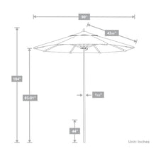 OROTLECT 90'' Market Umbrella