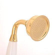 XYIANG European Style Large Shower Shower Vintage Hot and Cold Pole Three-Step Function Full Copper Antique Shower Classical Waterfall Set(Luxurious Titanium Gold)