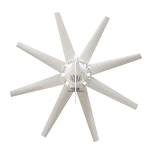 Wind Turbine Generator Kit, 8 Blades 5000W Solar Wind Power Generator 12V 24V 48V Windmill Generator with Wind Controller for Cabins Or Home(White),48v