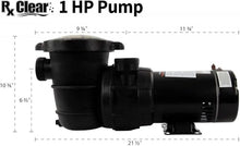 Rx Clear Radiant 19 Inch Swimming Pool Sand Filter System for Above Ground Pools | Includes 1 HP Pump, 6-Way Multi-Port Valve & Blue Luster Media | 40 GPM Flow Rate | Filters Pools up to 21,000 Gal
