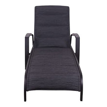 Courtyard Casual Santorini Collection 2-Piece Padded Sling Chaise Lounge Chairs Black