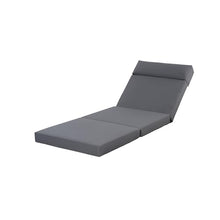 Christopher Knight Home Kayes Acacia Wood Chaise Lounge with 4'' Four-Folds Cushion, Outdoor 79'' Patio Recliner Chair with 4-Position Adjustable Backrest, Sun Lounger for Backyard, Teak+Dark Gray