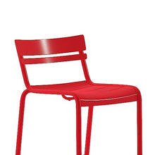 Flash Furniture Commercial Grade Metal Indoor/Outdoor Barstool, Red, 2-Pack