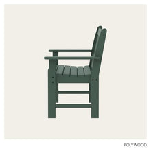 POLYWOOD Vineyard 48" Outdoor Patio Bench, Green