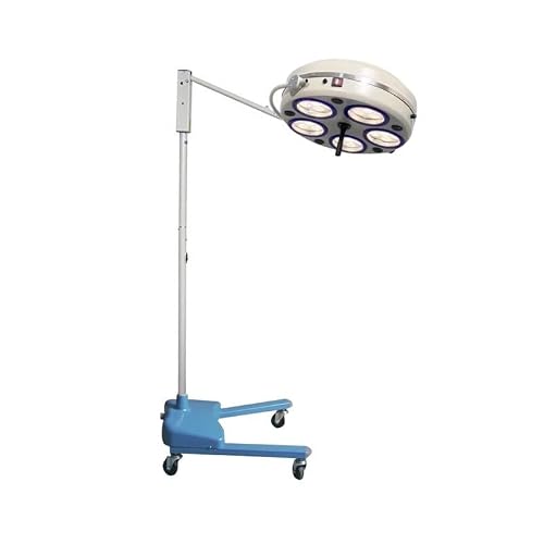 ‌25W LED Shadowless Surgical Floor Light for Dental Medical Use with 5 Holes, Adjustable Height, Foot Switch - CE Certified