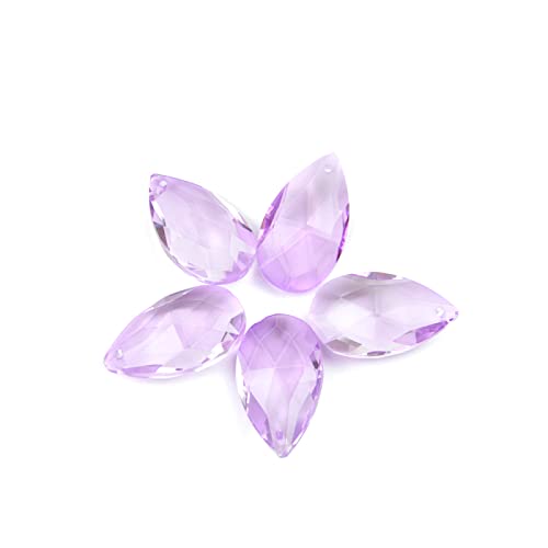 38mm/50mm/63mm/76mm/89mm Lilac Tear Drop Glass Crystal Prism DIY Pendant Chandelier Jewelry Suncatcher Spacer Faceted,89mm 20pcs