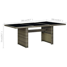 WEMYUFURN Garden Table Brown and Black Bistro Table Coffee Tables for Backyard Pool