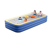 Inflatable Pool Family pool Blue 3 Ring Inflatable Paddling Pool Blow Up Pool Perfect For A Summer Pool Party Quick Set Above Ground Swimming Pool Summer Water Party ( Color : Blue , Size : 4.2m )