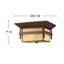 2 Light Medium Outdoor Flush Mount in Transitional-Craftsman-Coastal Style 12.25 inches Wide By 7 inches High-Titanium Finish-Incandescent Lamping Type Transitional Craftsman Coastal Outdoor