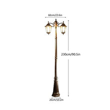 Post Lights Outdoor Street Lights Outdoor Lamp Post Light Aluminum Waterproof Column Light European Patio Landscape High Pole Light Road Glass Lawn Light Garden Anti-Rust Lighting Outdoor Street