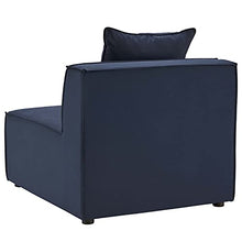 Lounge Sectional Sofa Set, Fabric, Blue Navy, Modern, Outdoor Patio Balcony Cafe Bistro Garden Hotel
