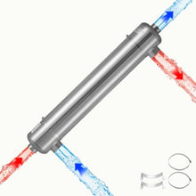 VEVOR Pool Heat Exchanger, 360K BTU Swimming Pool Heater Exchanger, 316L Stainless Steel Construction, High Efficiency Water to Water Transfer Heating System for Spa, Hot Tub, Indoor/Outdoor, Silver