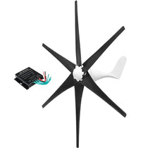 AISINILALAO High Power Wind Turbine Generator Kit 5000W 12V 24V 48V with 6 Blade Wind Generator Kit with MPPT Controller, Wind Power Generator for Hybrid Solar Wind System,24v