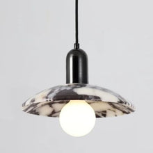 zhongheng . Pendant Light, 9.8" Pendant Light with Round Natural Stone Shade, Nordic Pendant Lamp for Bedroom Bedside Light Living Room Kitchen Island Entryway Hallway