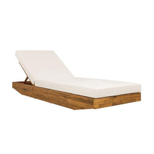 Christopher Knight Home 2-Pack Acacia Wood Chaise Lounge Chair, Teak Finish Outdoor Recliner with Cream Cushion, Heavy Duty 300 lbs, 79.6" x 29", Ideal for Patio Poolside Sunbathing