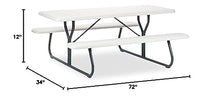 Iceberg IndestrucTables Too 1200 Series Resin Picnic Table
