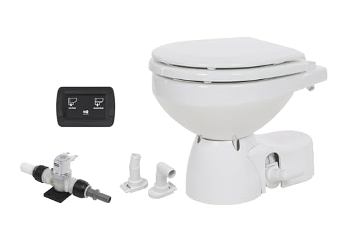 Jabsco Quiet Flush E2 Marine Toilet Fresh Water 12 Volt Compact