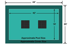 Loop - Loc 18' x 42' Rectangle Ultra-Loc III Solid with Drain Panels In-Ground Pool Safety Cover Green