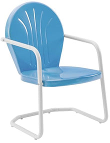 Pemberly Row 5 Piece Metal Patio Dining Set, Powder-Coated Steel, UV Resistant, Blue Finish, Includes Square Table and 4 Armchairs, Durable Outdoor Furniture for Patio or Garden
