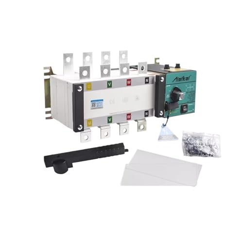 LXWHGSKFK ATS Dual Power Automatic Transfer Switch 4P 100A 250A 300A 630A AC220V Working Voltage for Generator Parts(400A 4P)