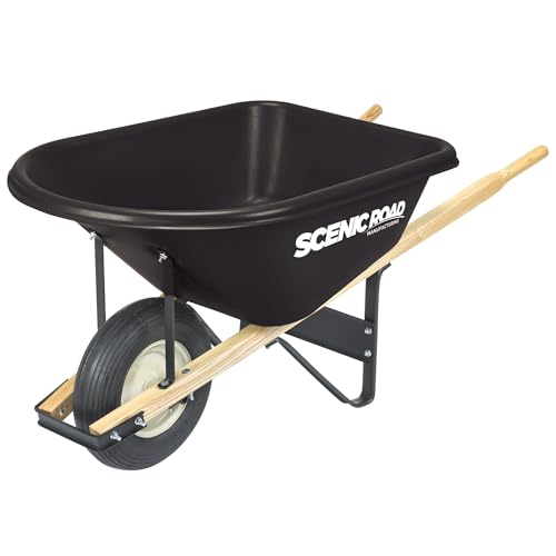 Scenic Road Wheelbarrow 6 Cu Ft 400lb Ribbed Tire (Model G6-1R)