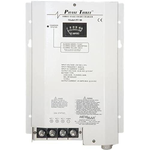 Newmar NMR-PT-80 3-Phase Battery Charger 80 Amps 12 VDC Output 3 Bank