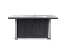 EV Fires 52" Classic Black and Grey Rectangle Propane Fire Pit Table, Easy to Operate Electrical Ignition - Fire Glass, Lid, and Cover Included