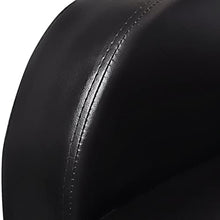 Fisinber 3-Seater Recliner Sofa, Manual Adjusting Reclining Couch with Integrated Cup Holder, Black Faux Leather Home Theater Seating for Living Room Lounging
