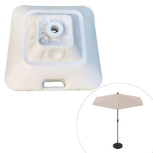 POLGDW Heavy-Duty 30L Outdoor Umbrella Base Stand - Fillable Design for Stability, Durable Construction for Garden & Balcony Use, Worry-Free Solution in White