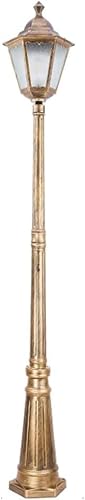 LIPJIA Lamp Post Lights Outdoor,118.11in Outdoor Garden Lamp Post Light Aluminum Exterior Path Pillar Lamp Pillar Post Light Glass Lantern Single Head Bollard Path Lamp Waterproof IP65 Post Light P