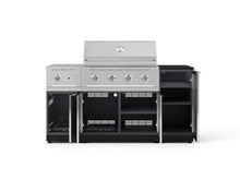 NewAge Products Classic Series 6PC Aluminum Slate Gray Modular Outdoor Kitchen Grill Island with 36" Performance Grill NG - 24"D x 68"W x 47.5"H