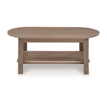 Signature Design by Ashley 1-Piece HDPE Patio Coffee Table, Driftwood