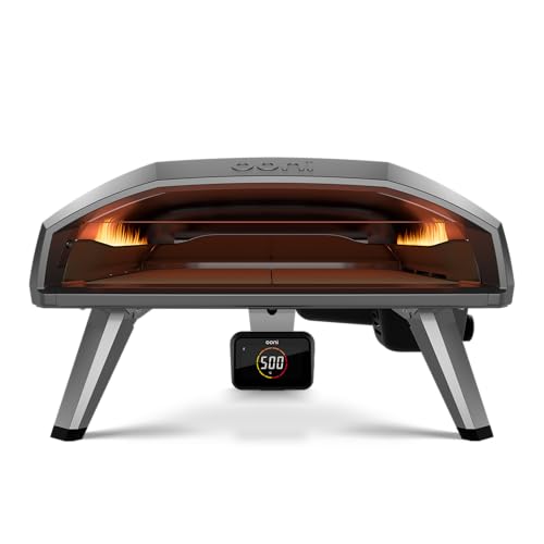 Ooni Koda 2 Pro Gas Pizza Oven – 18" Gas Powered Outdoor Oven with 28 mBar Regulator and Gas Hose, Gas powered Portable Pizza Oven - Black