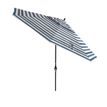 OROTLECT 11 Foot Bronze Patio Umbrella With Aluminum Ribs Crank Lift In Cabana Regatta Sunbrella