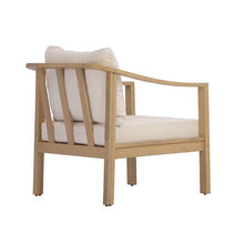 Merax Patio Acacia Wood Club Chair with All-Weather Coushions, Set of 2