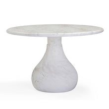 TOV Furniture Smooch White Marble Print Indoor/Outdoor 47" Round Dining Table