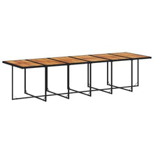 LKJephalotrope 17 Piece Garden Dining Set with Cushions, Large 16 Person Outdoor Furniture Set with Acacia Wood Table and PE Rattan Chairs for Patio, Terrace, and Backyard Dining