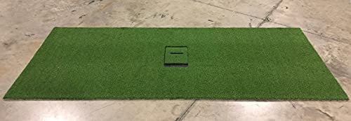 PREMIUM PRO TURF Golf Mat 5' x 10' for Optishot Simulator - Right & Left Handed - Wooden Tee Holder