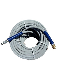 Pressure-Pro AHS290 3/8 in. x 150 ft. 4200 PSI, Gray Pressure Washer Replacement Hose, Non-Marking with Quick Disconnects