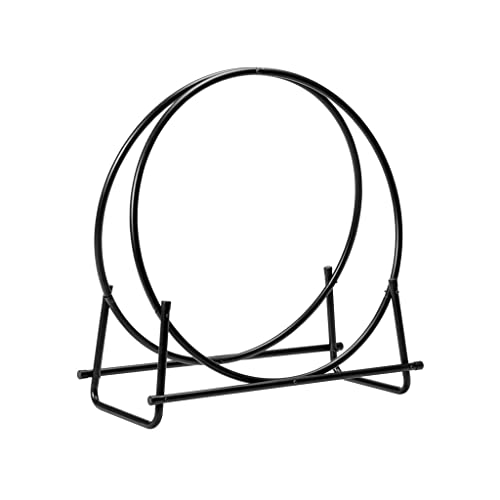 DJVHSRI Firewood Storage Rack Drop-in Wooden Art Round Firewood Rack Fireplace Decorative Firewood Shelf Home Living Room Outdoor,