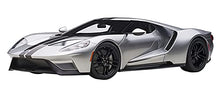 AUTOart 2017 Ford GT Ingot Silver Metallic Model Car 1/12 Black Stripes