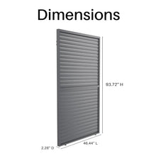 ALEKO Aluminum Pergola Privacy Wall Panel for ALEKO Titan 12x16 Pergolas, Adjustable Louvered Privacy Screen, Powder-Coated Aluminum Alloy Construction, Dark Gray