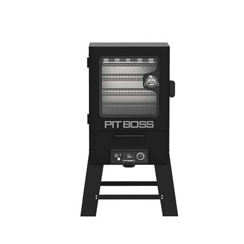 Pit Boss 3-Series WiFi & Bluetooth Digital Vertical Smoker with LCD Digital Controller and Wood Chip Tray, 880-Sq. In. 4-Rack Cooking Space, 100°F to 300°F Temperature Range, Meat Probe, Black