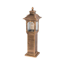 KADELONG Bronze Outdoor Yard Lamps Glass Shade Waterproof Lawn Lights - Garden Exterior Path Lights Deck Patio Porch Driveway Walkway V-intage Floor Mount Lighting Fixture,Chandelier Lighting