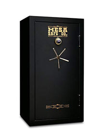 Mesa Safe Co. Burglar and Fire Resistant Gun Safe Black 26 Rifle Capacity Combination Dial Lock