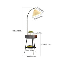 LUYOUBOZHU Floor Lamp Modern Floor Lamp with Side Table & USB Charging,Bedroom Nightstand(Black)