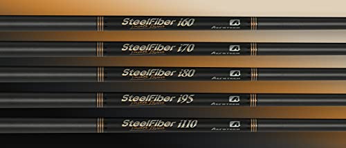Aerotech SteelFiber Black Label Private Reserve i95 Iron Shafts 3-PW Set - .370 Parallel Tip (Choose Flex) - Regular (F3)