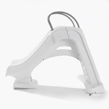 Step2 Vero Pool Slide, Outdoor/Indoor Waterproof Patio Furniture, Non-Slip Steps, Hose Attachment, Made of Durable Plastic, 4 Feet, White